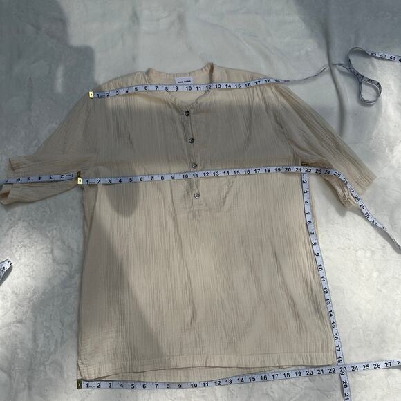 Atelier Delphine April Top Half Sleeve Kinari Ivory Cotton Gauze Large NWOT $210 - Picture 14 of 15